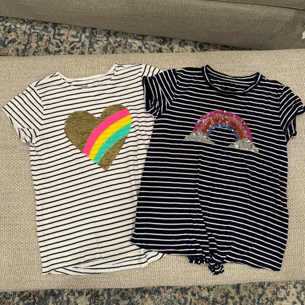 Set of 2 Sequin Shirts Size 8-10